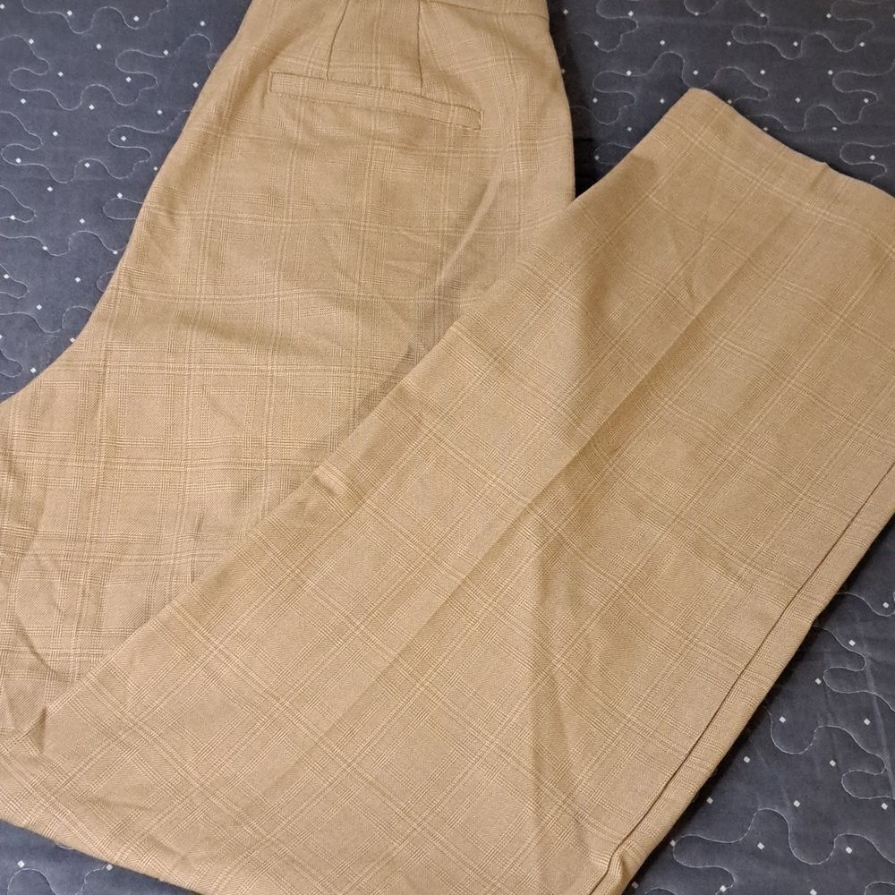 Liz Claiborne Tan Plaid Dress Trousers